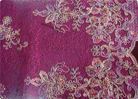 Purpurowy Home Textile Haftowane tkaniny High End Fabric Odzież