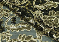 Luksusowy 100% poliester wyszywana Home Decor Fabric 100-140gsm